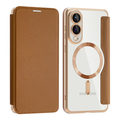 MagSafe futrola za Samsung Galaxy S25 Edge S937, Techsuit, SmartMag Book, Braon