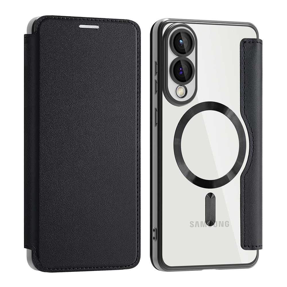 MagSafe futrola za Samsung Galaxy S25 Edge S937, Techsuit, SmartMag Book, Crna