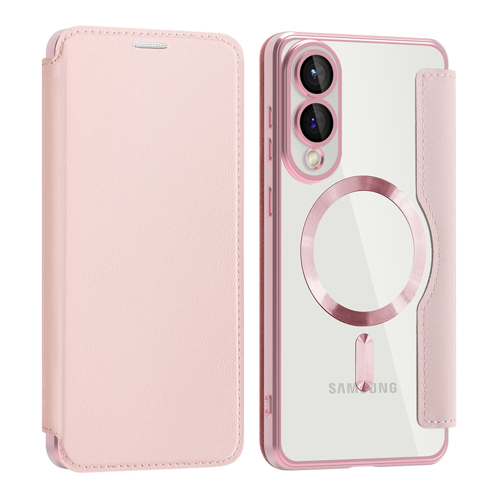 MagSafe futrola za Samsung Galaxy S25 Edge S937, Techsuit, SmartMag Book, Roze