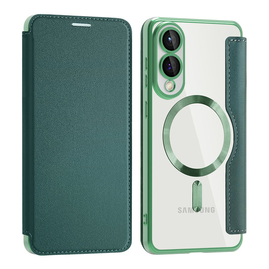 MagSafe futrola za Samsung Galaxy S25 Edge S937, Techsuit, SmartMag Book, Zelena