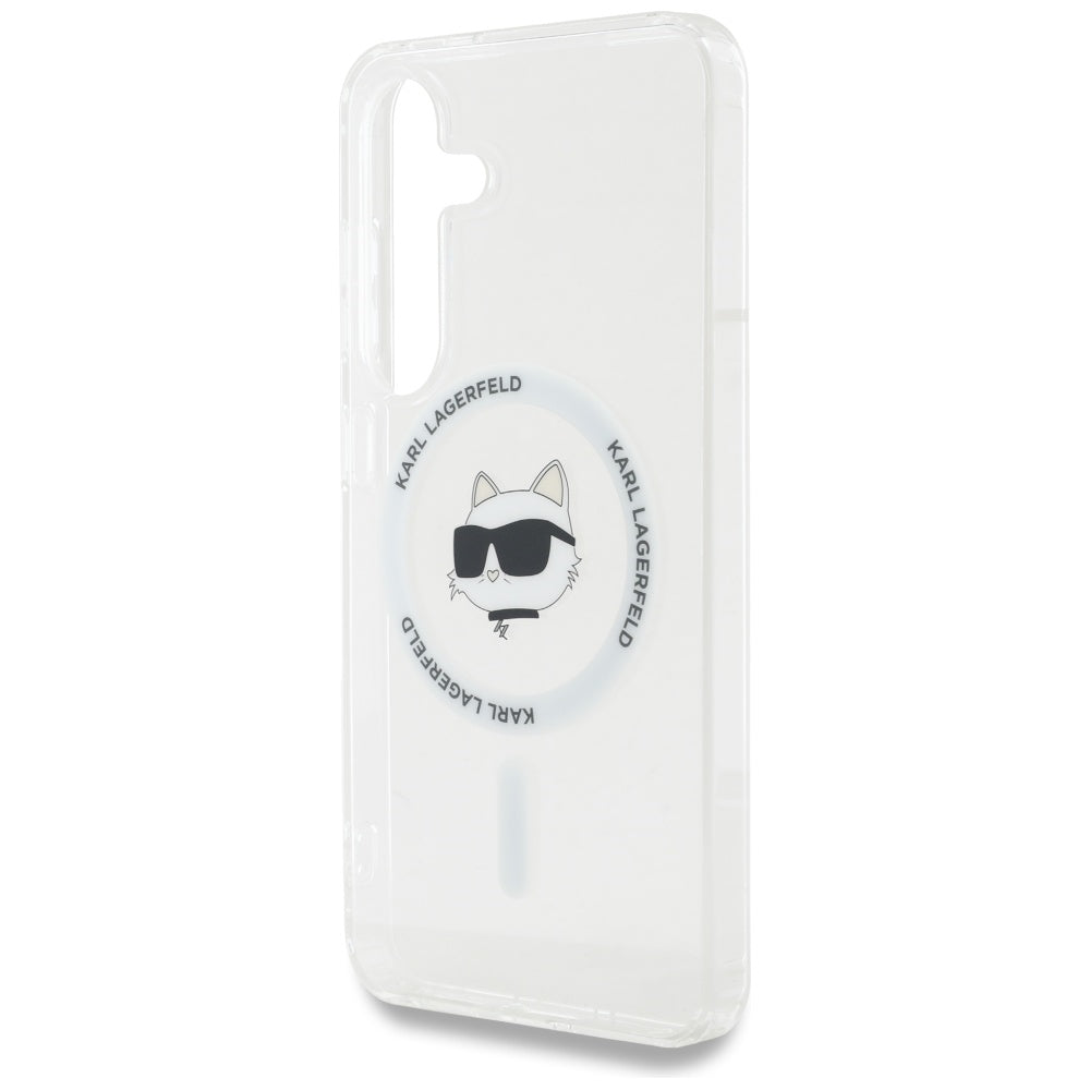 Futrola MagSafe za Samsung Galaxy S25+ S936, Karl Lagerfeld, IML Choupette's Head, Bela