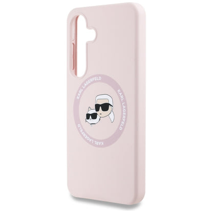 Futrola MagSafe za Samsung Galaxy S25+ S936, Karl Lagerfeld, Silicone Double Heads, Roze