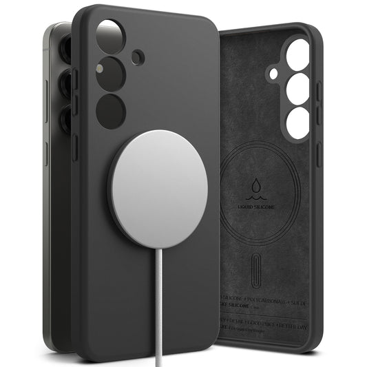 Futrola MagSafe za Samsung Galaxy S25+ S936, Ringke, Silikon, Crna