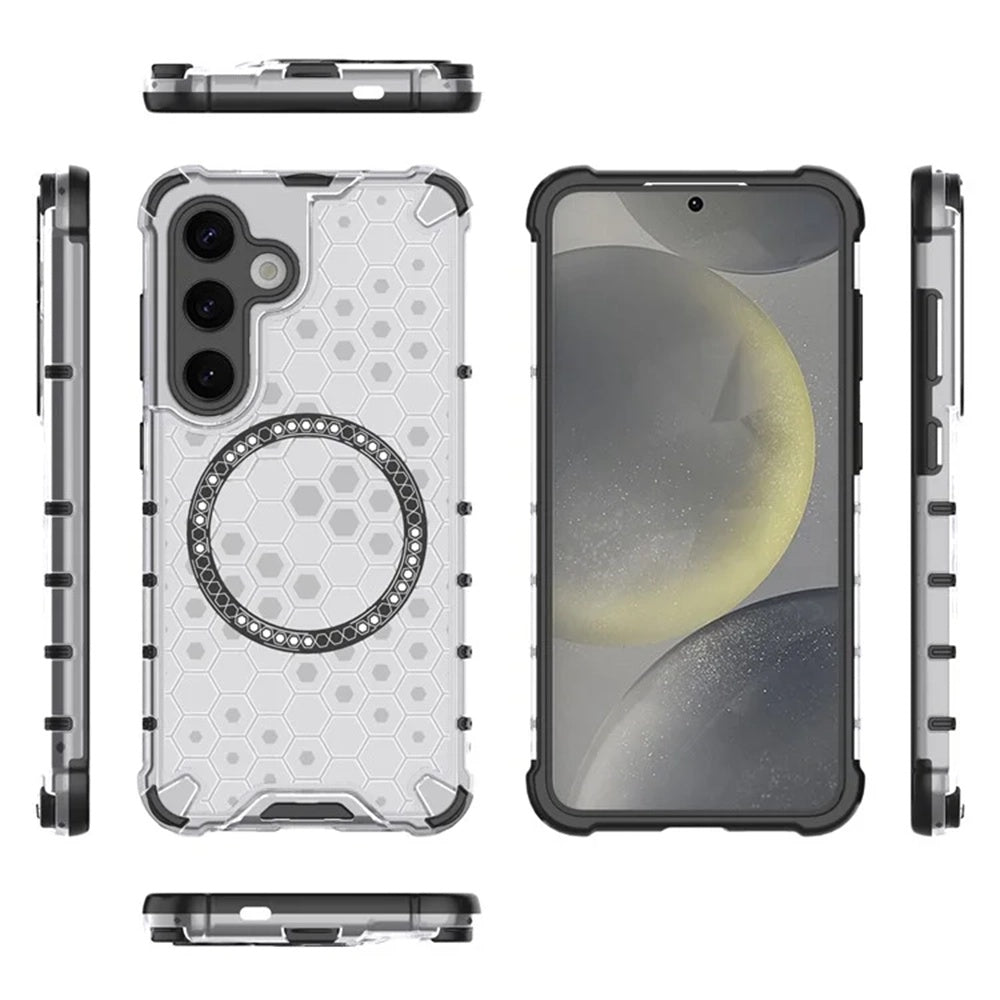 MagSafe futrola za Samsung Galaxy S25+ S936, Techsuit, HoneyComb Shield, Bela