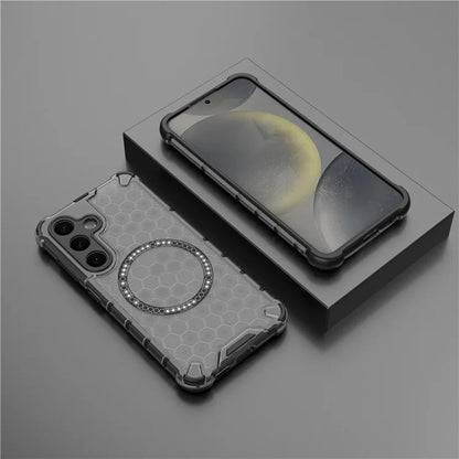 MagSafe futrola za Samsung Galaxy S25+ S936, Techsuit, HoneyComb Shield, Crna