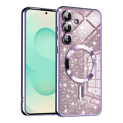 MagSafe futrola za Samsung Galaxy S25+ S936, Techsuit, Luxury Glitter, Svetlo Ljubičasta