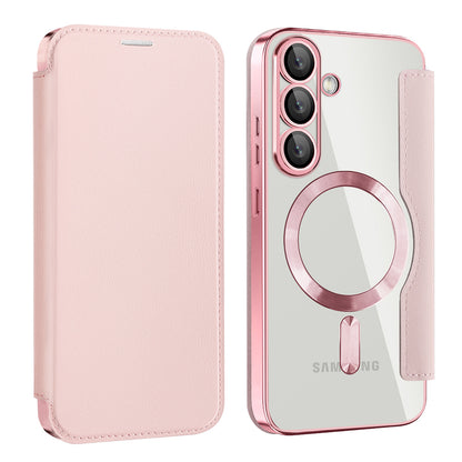 MagSafe futrola za Samsung Galaxy S25+ S936, Techsuit, SmartMag Book, Roze