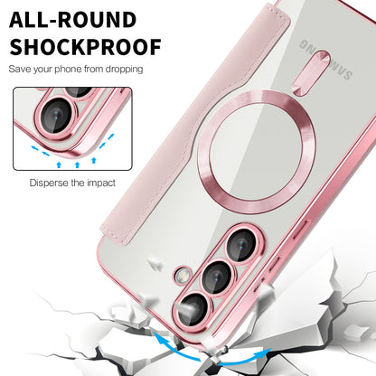 MagSafe futrola za Samsung Galaxy S25+ S936, Techsuit, SmartMag Book, Roze