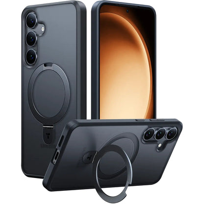 Futrola MagSafe za Samsung Galaxy S25+ S936, Torras, Ostand, Crna