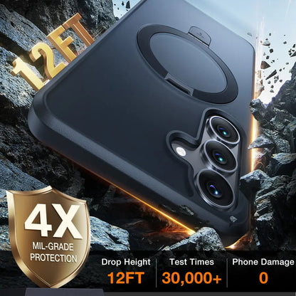 Futrola MagSafe za Samsung Galaxy S25+ S936, Torras, Ostand, Crna