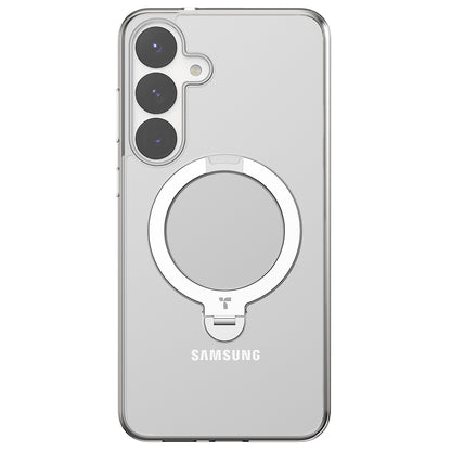Husa MagSafe za Samsung Galaxy S25+ S936, Torras, Ostand Spin, Transparentna