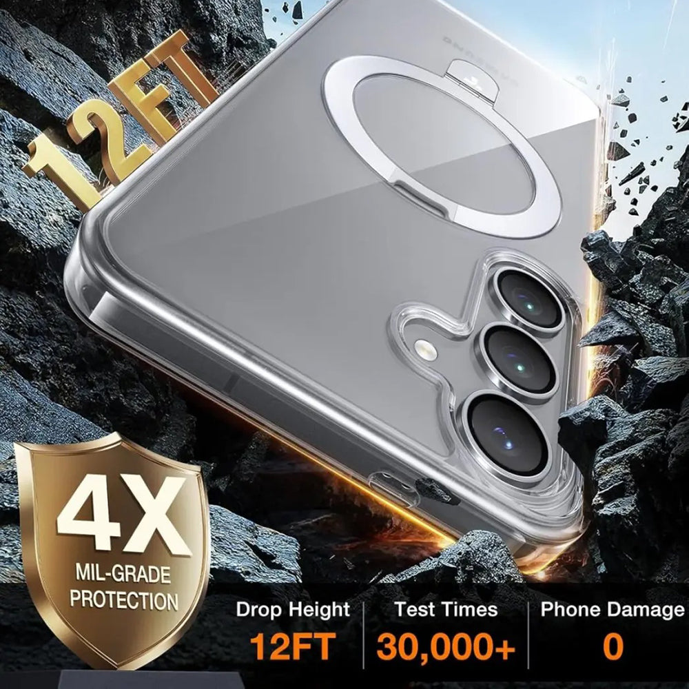 Futrola MagSafe za Samsung Galaxy S25+ S936, Torras, Ostand, Transparentna