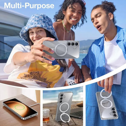 Futrola MagSafe za Samsung Galaxy S25+ S936, Torras, Ostand, Transparentna