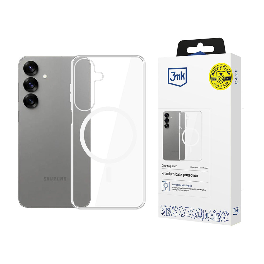 MagSafe futrola za Samsung Galaxy S25 S931, 3MK, Clear MagCase, Providna