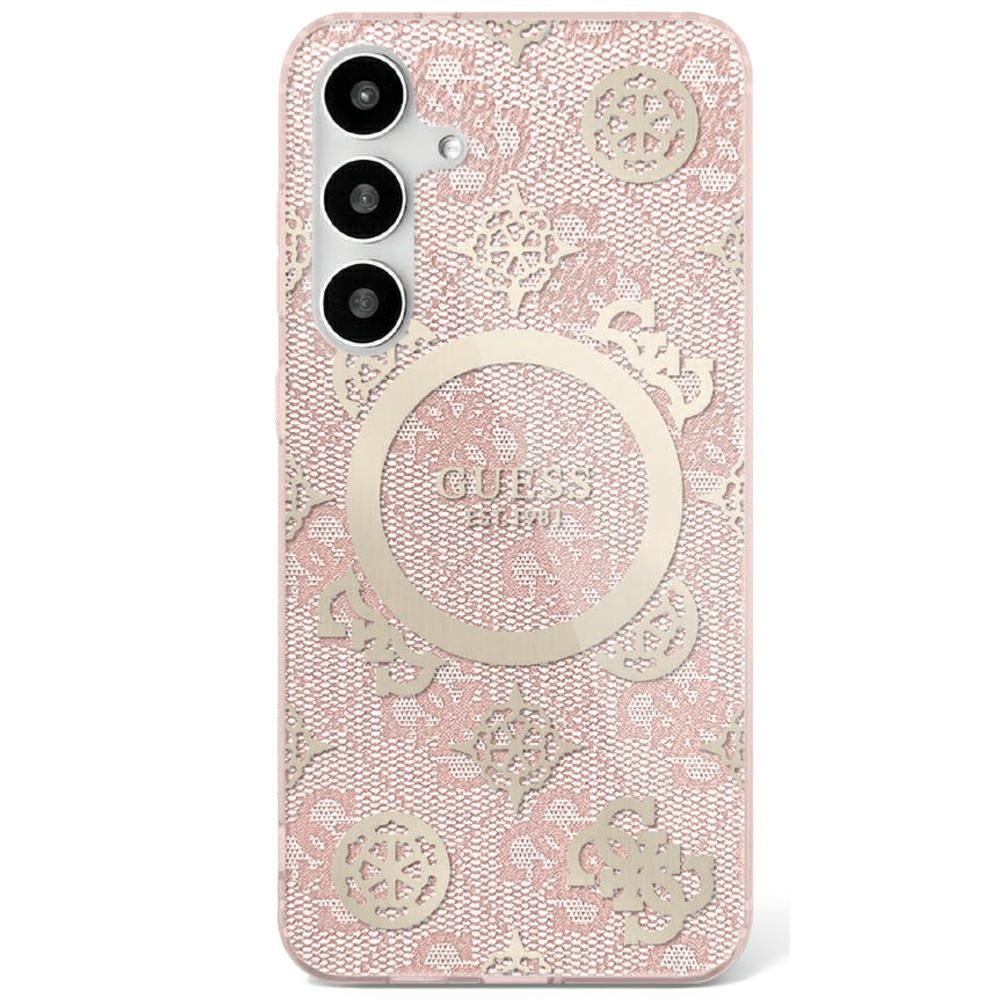 Husa MagSafe za Samsung Galaxy S25 S931, Guess, IML Peony On 4G Background, Roze