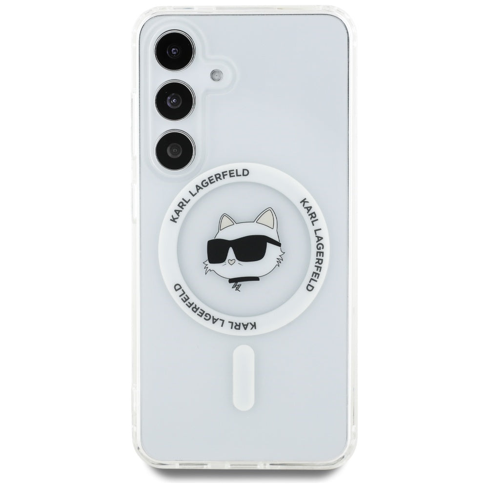 Futrola MagSafe za Samsung Galaxy S25 S931, Karl Lagerfeld, IML Choupette's Head, Bela