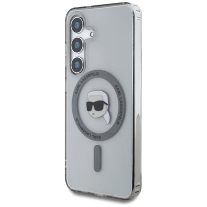 Futrola MagSafe za Samsung Galaxy S25 S931, Karl Lagerfeld, IML Karl's Head, Crna