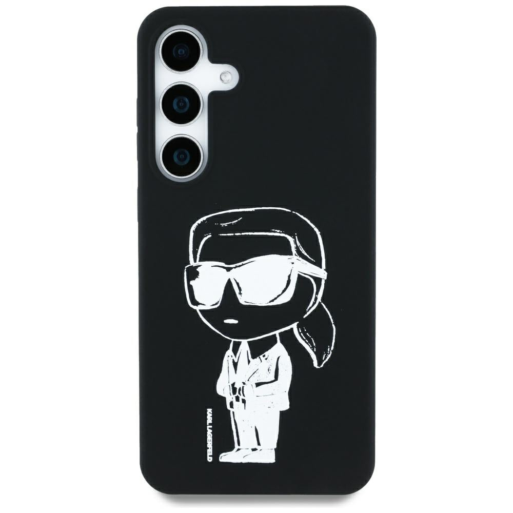 Futrola MagSafe za Samsung Galaxy S25 S931, Karl Lagerfeld, Silikonski Grafiti, Crna
