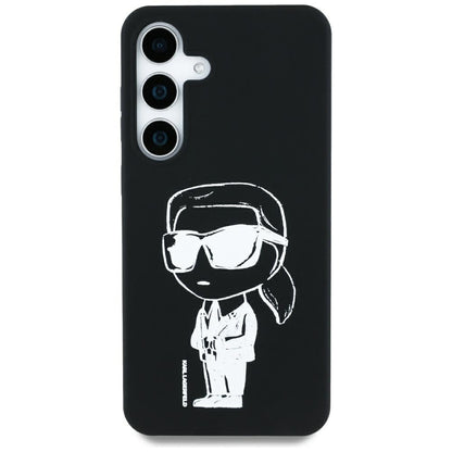 Futrola MagSafe za Samsung Galaxy S25 S931, Karl Lagerfeld, Silikonski Grafiti, Crna