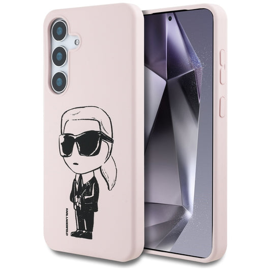 Futrola MagSafe za Samsung Galaxy S25 S931, Karl Lagerfeld, Silikonski Grafiti, Roze
