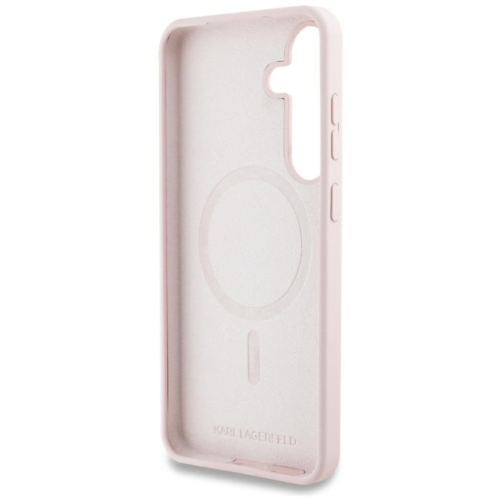 Futrola MagSafe za Samsung Galaxy S25 S931, Karl Lagerfeld, Silikonski Grafiti, Roze