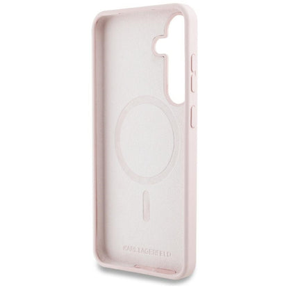 Futrola MagSafe za Samsung Galaxy S25 S931, Karl Lagerfeld, Silikonski Grafiti, Roze