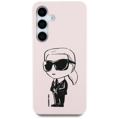 Futrola MagSafe za Samsung Galaxy S25 S931, Karl Lagerfeld, Silikonski Grafiti, Roze