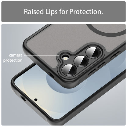 Futrola MagSafe za Samsung Galaxy S25 S931 / S24 S921, Techsuit, HaloFrost II (Velika rupa za objektiv), Crna