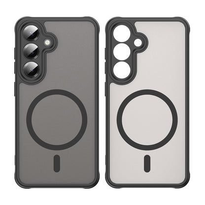 Futrola MagSafe za Samsung Galaxy S25 S931 / S24 S921, Techsuit, HaloFrost II (Velika rupa za objektiv), Crna