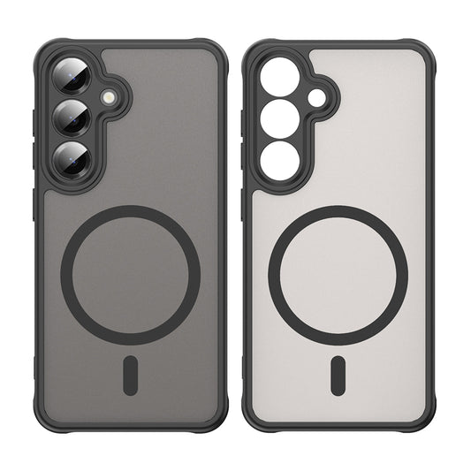 Futrola MagSafe za Samsung Galaxy S25 S931 / S24 S921, Techsuit, HaloFrost II (Velika rupa za objektiv), Crna