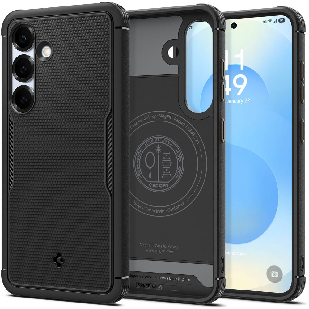 Futrola MagSafe za Samsung Galaxy S25 S931, Spigen, Core Armor, Mat Crna