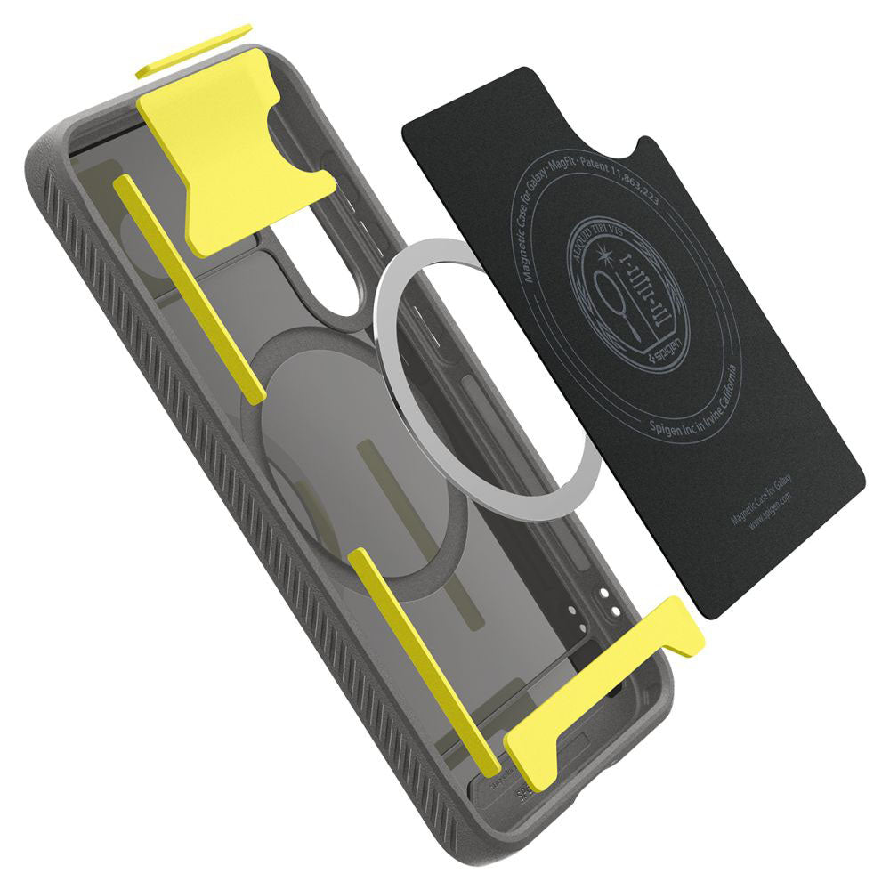 Futrola MagSafe za Samsung Galaxy S25 S931, Spigen, Rugged Armor, Siva ACS08999