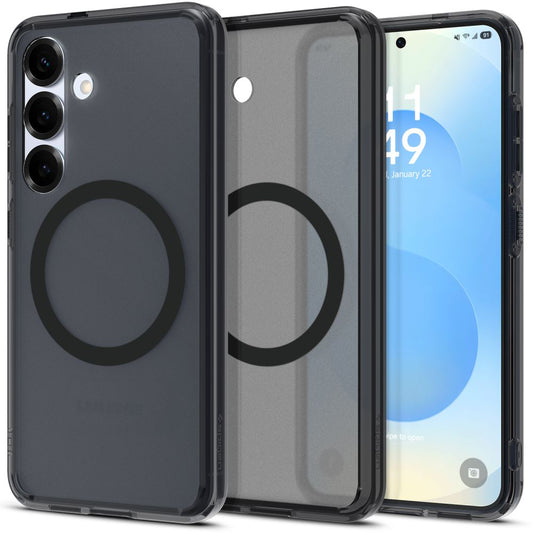 Futrola MagSafe za Samsung Galaxy S25 S931, Spigen, Ultra Hybrid, Crna Satinirana