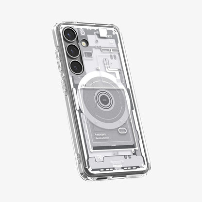 Husa MagSafe za Samsung Galaxy S25 S931, Spigen, Ultra Hybrid Zero One, Bela ACS09004