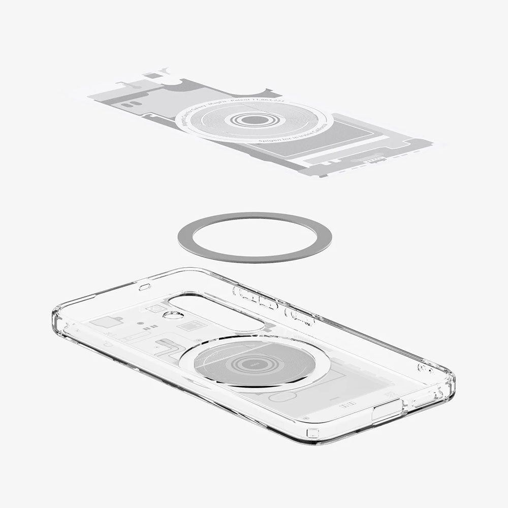 Husa MagSafe za Samsung Galaxy S25 S931, Spigen, Ultra Hybrid Zero One, Bela ACS09004