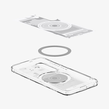 Husa MagSafe za Samsung Galaxy S25 S931, Spigen, Ultra Hybrid Zero One, Bela ACS09004