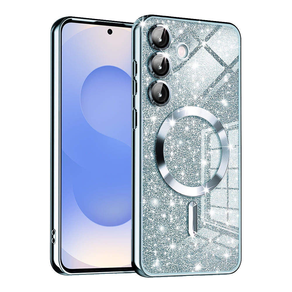 MagSafe futrola za Samsung Galaxy S25 S931, Techsuit, Luxury Glitter, Plava