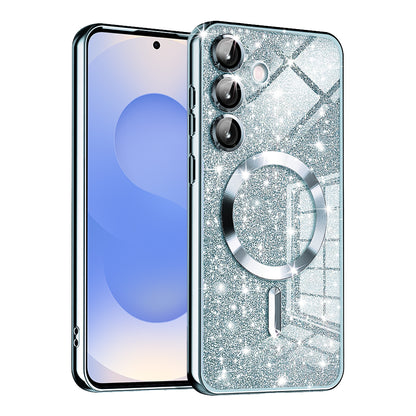 MagSafe futrola za Samsung Galaxy S25 S931, Techsuit, Luxury Glitter, Plava