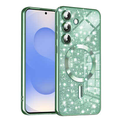 MagSafe futrola za Samsung Galaxy S25 S931, Techsuit, Luxury Glitter, Svetlo Zelena