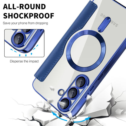 MagSafe futrola za Samsung Galaxy S25 S931, Techsuit, SmartMag Book, Plava