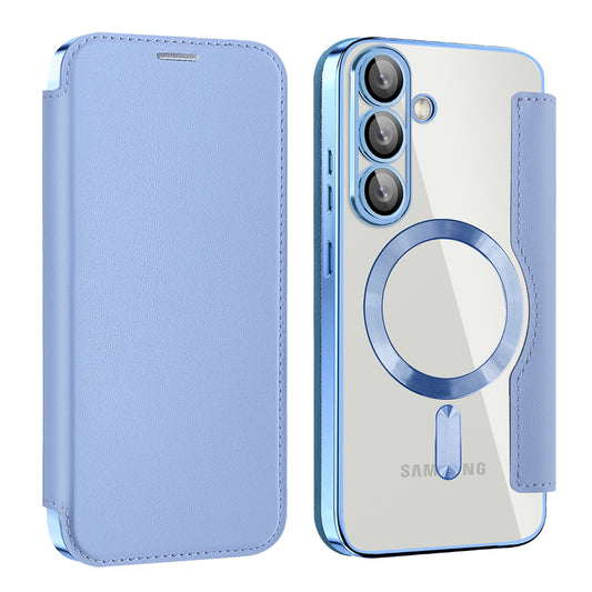 MagSafe futrola za Samsung Galaxy S25 S931, Techsuit, SmartMag Book, Plava