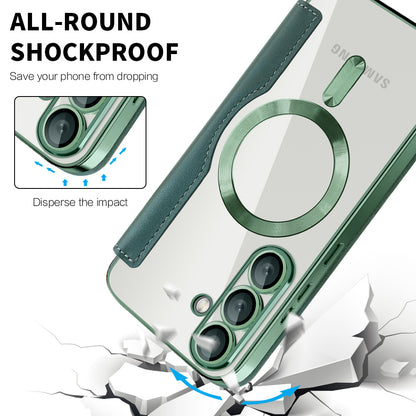 MagSafe futrola za Samsung Galaxy S25 S931, Techsuit, SmartMag Book, Zelena