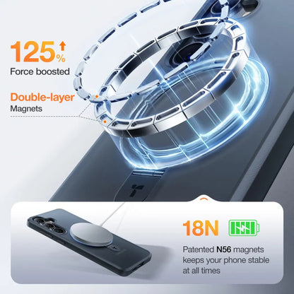 Futrola MagSafe za Samsung Galaxy S25 S931, Torras, Ostand, Crna