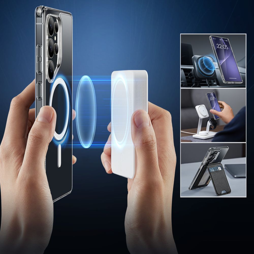 Futrola MagSafe za Samsung Galaxy S25 Ultra S938, ESR, Classic Hybrid, Providna