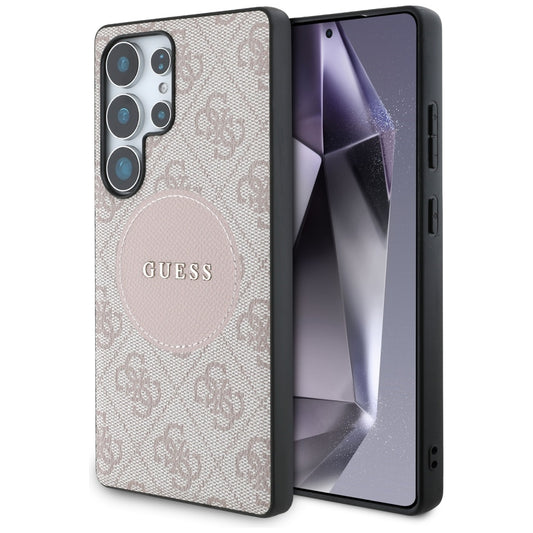 Futrola MagSafe za Samsung Galaxy S25 Ultra S938, Guess, 4G Circle Classic Logo, Roze