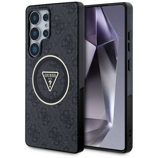 Futrola MagSafe za Samsung Galaxy S25 Ultra S938, Guess, IML Glitter 4G Circle Triangle, Crna