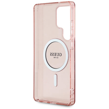 Futrola MagSafe za Samsung Galaxy S25 Ultra S938, Guess, IML Glitter Circle, Roze