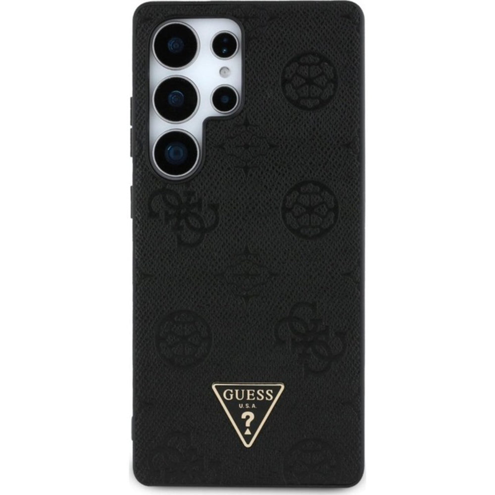 Futrola MagSafe za Samsung Galaxy S25 Ultra S938, Guess, Peony Grained Hot Stamp Triangle, Braon