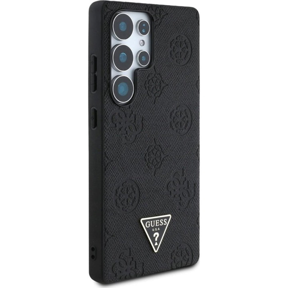 Futrola MagSafe za Samsung Galaxy S25 Ultra S938, Guess, Peony Grained Hot Stamp Triangle, Braon