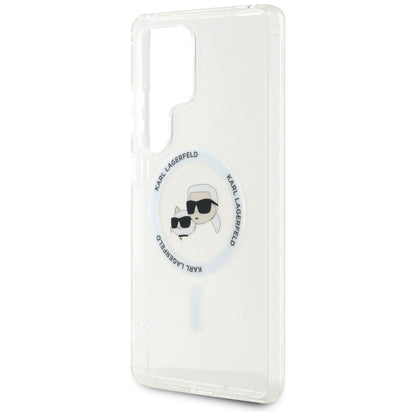 Futrola MagSafe za Samsung Galaxy S25 Ultra S938, Karl Lagerfeld, IML Metal Karl & Choupette's Heads, Bela